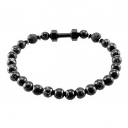 Prachtige Armband van Zwarte Agaatstenen