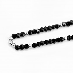 Zwarte Kristallen Ketting - Choker - Damesketting