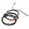 Kralenarmbanden van Tijgeroog-Onyx-Lava-Jaspis-Hematiet