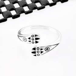 Gerhodineerd S925 Zilver Vintage Verstellbare Ring