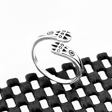 Gerhodineerd S925 Zilver Vintage Verstellbare Ring