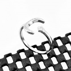 Verstelbar Ring Dames - S925 sterling zilver - Ring met Ster en Maan