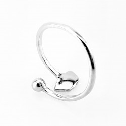 Gerhodineerd S925 Sterling Zilveren Ring met Vin