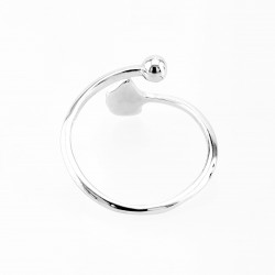 Gerhodineerd S925 Sterling Zilveren Ring met Vin