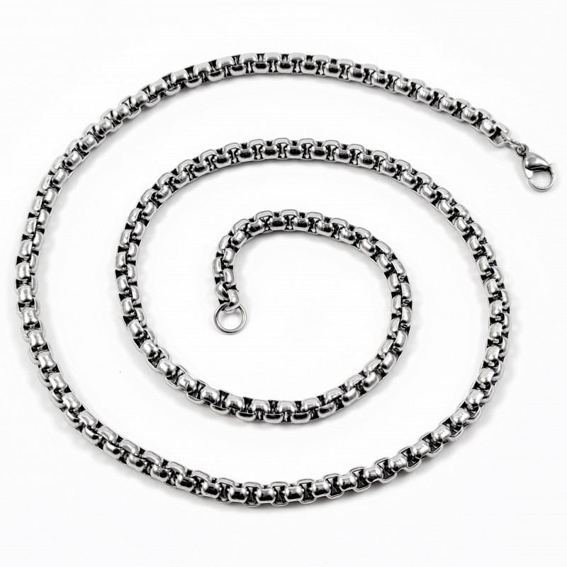 60cm x 5mm Ketting Unisex - Roestvrij Stalen Jasseron Schakelketting 60cm x 5mm Ketting Unisex - Roestvrij Stalen Jasseron Schakelketting