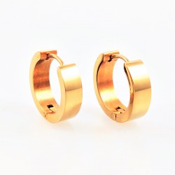 19mm Goudkleurige RVS Oorringen met Zirkonia's