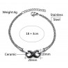 Roestvrijstalen Armband met Keramiek-Infinity
