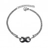 Roestvrijstalen Armband met Keramiek-Infinity