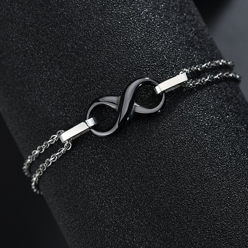 Roestvrijstalen Armband met Keramiek-Infinity