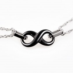 Roestvrijstalen Armband met Keramiek-Infinity