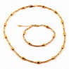 Roségoudkleurige set XUPING Choker Ketting en Armband
