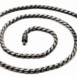 Ketting Heren Verouderde Roestvrij Stalen Slangenketting