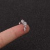 RVS Ster Oorbel met Zirkonia's - Oor Helix - Tragus Kraakbeen