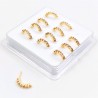 925 Sterling Zilver - Gold Plated Neuspiercing met Zirkonia's