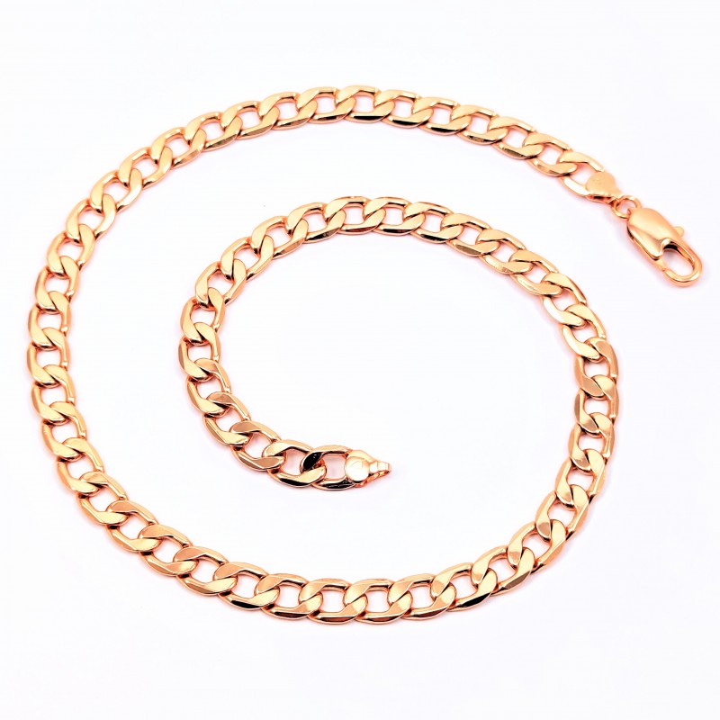 XUPING Roségoudkleurig Cubaanse Schakelketting XUPING Roségoudkleurig Cubaanse Schakelketting
