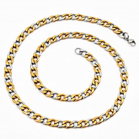 Goudkleur-Zilverkleur RVS Cubaanse Schakelketting