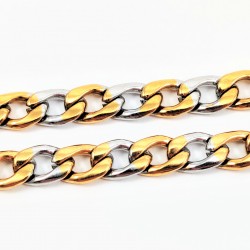 Goudkleur-Zilverkleur RVS Cubaanse Schakelketting
