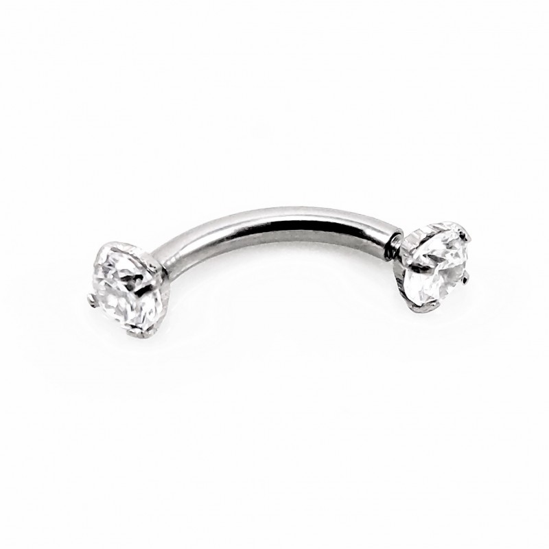 RVS Banane Staaf - Wenkbrauw Piercings - Gebogen Barbell