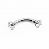 RVS Banane Staaf - Wenkbrauw Piercings - Gebogen Barbell