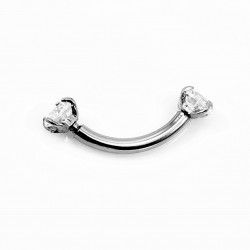 RVS Banane Staaf - Wenkbrauw Piercings - Gebogen Barbell