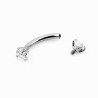 RVS Banane Staaf - Wenkbrauw Piercings - Gebogen Barbell
