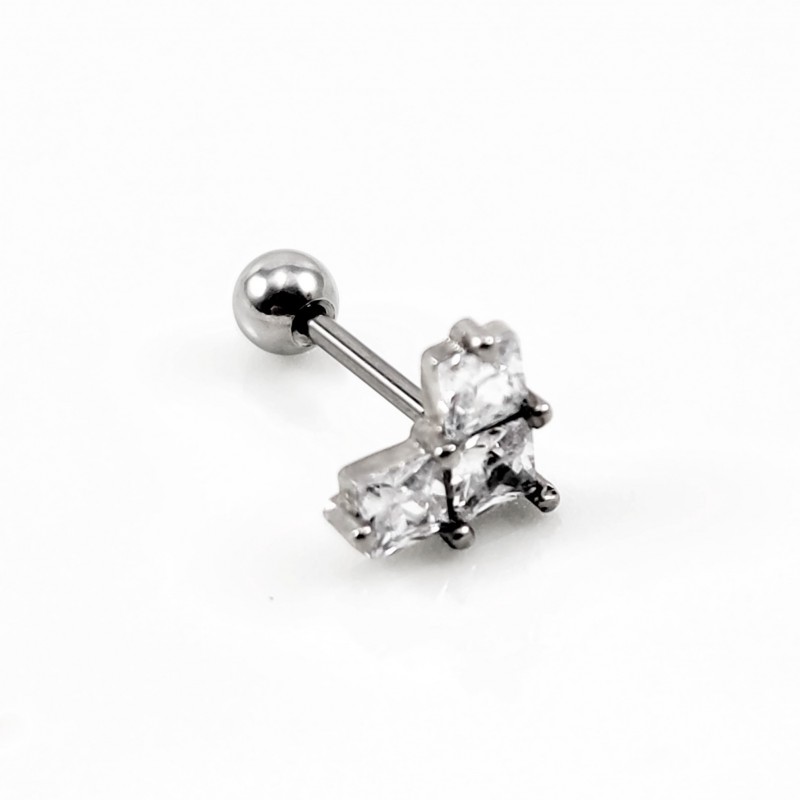 RVS Hart Helix Oorpiercing - Tragus - Kraakbeen RVS Hart Helix Oorpiercing - Tragus - Kraakbeen