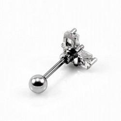 RVS Hart Helix Oorpiercing - Tragus - Kraakbeen