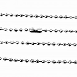 Bolletjesketting + Hanger van zilverkleurige RVS
