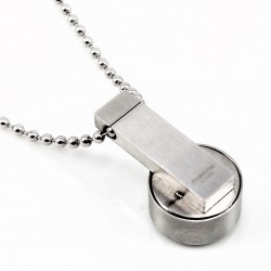 Bolletjesketting + Hanger van zilverkleurige RVS