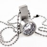 Bolletjesketting + Hanger van zilverkleurige RVS