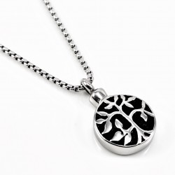 Roestvrijstalen Ketting + Levensboom Ash Hanger