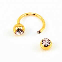 Goudkleur-RVS Hoefijzer Piercing- Septum-Tragus-Helix-Kraakbeen