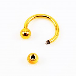 12,5mm x 1,3mm Hoefijzer - Piercing Neus in Goudkleur-RVS