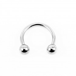 8mm x 1mm Hoefijzer - Piercing Neus in Gepolijst RVS