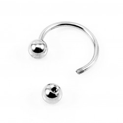 10,5mm x 1mm Hoefijzer - Piercing Neus in Gepolijst RVS