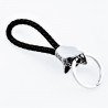 Leren Sleutelhanger met RVS-Wolfkop