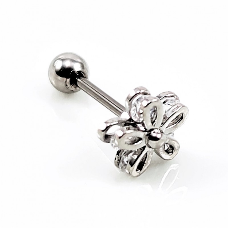 RVS Bloem Oorpiercing - Tragus - Kraakbeen - Helix RVS Bloem Oorpiercing - Tragus - Kraakbeen - Helix