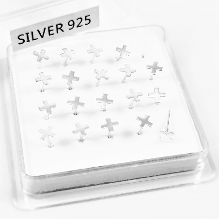 925 Sterling Zilver Kruis Neuspiercing