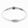 Zilverkleur Leren Armband met Strass en Levensboom