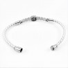 Zilverkleur Leren Armband met Strass en Levensboom