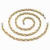 5mm Vierkant Koningsketting Heren - Stalen Goudkleur-Zilverkleur - Schakelarmband