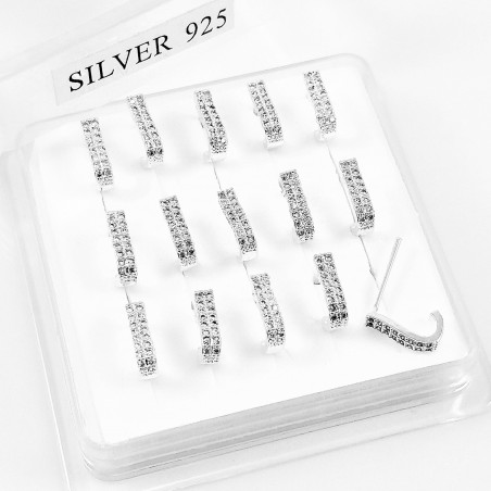 Strass Ringeffect Neuspiercing 925 Sterling Zilver