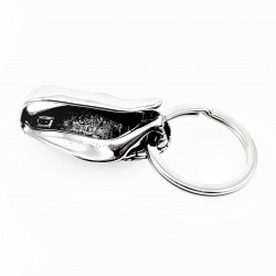 Klassieke RVS Cobra-Slangenkop Sleutelhanger