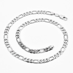 60cm x 8,5mm Figaro Ketting Dames - Heren - Gerhodineerde - Schakelketting XUPING