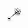 RVS klauwen-Oorbel met Zirkonia - Tragus - Kraakbeen - Helixpiercing