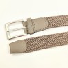 Gevlochten Canvas Stretch Riem Tan Kleur