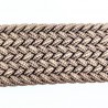 Gevlochten Canvas Stretch Riem Tan Kleur