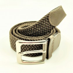 Gevlochten Canvas Stretch Riem Kakigroen