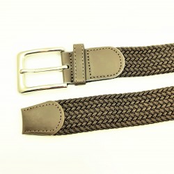 Gevlochten Canvas Stretch Riem Kakigroen