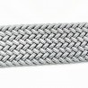 Gevlochten Canvas Stretch Riem Lichtgrijs